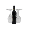 2020 acrylic transparent decorative wine bottle holder with glass rack for kitchen or bar